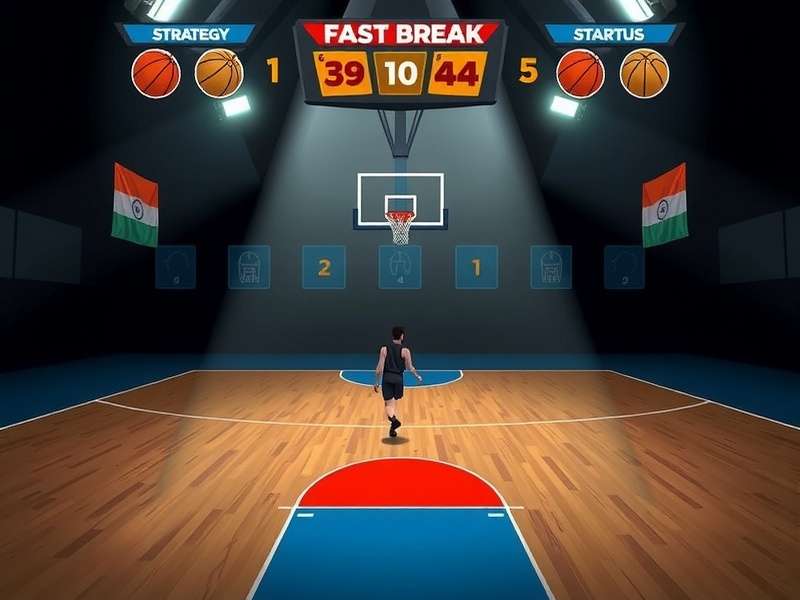 Fast Break Phenoms gameplay screenshot showing basketball action